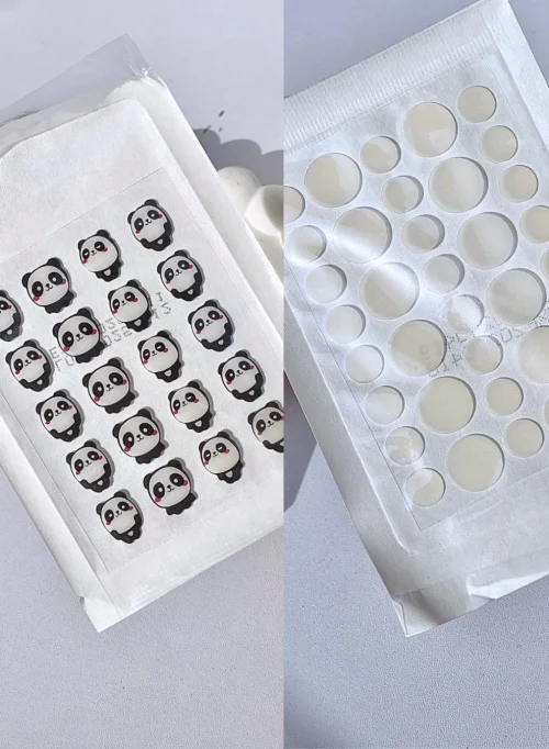 transparent and panda patch combo