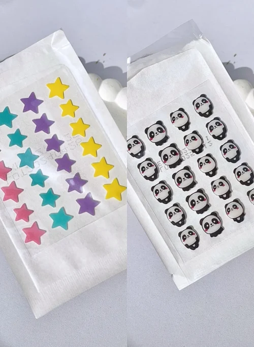 star and panda patch combo