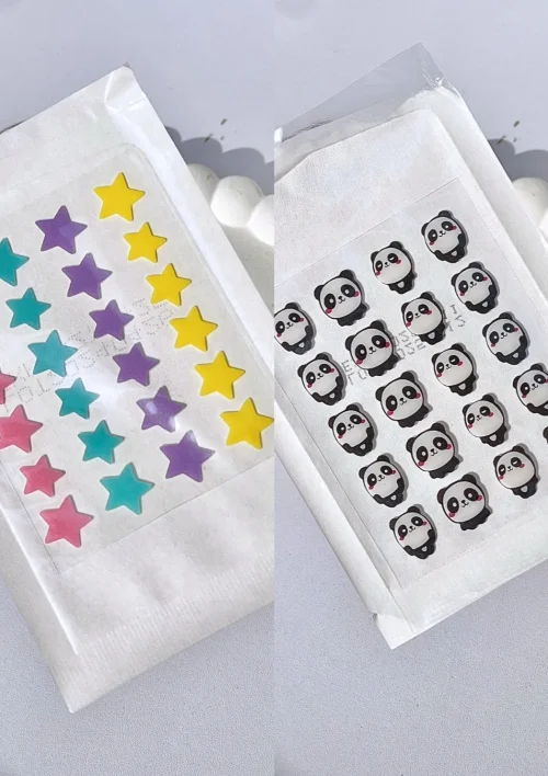 star patch 1 pack and panda patch 1 pack